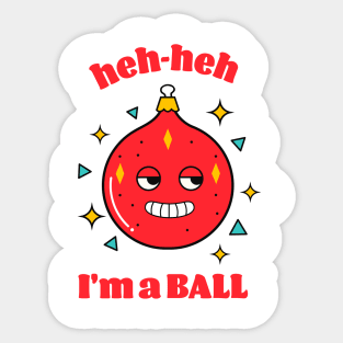 Funny Christmas Ornament Sticker